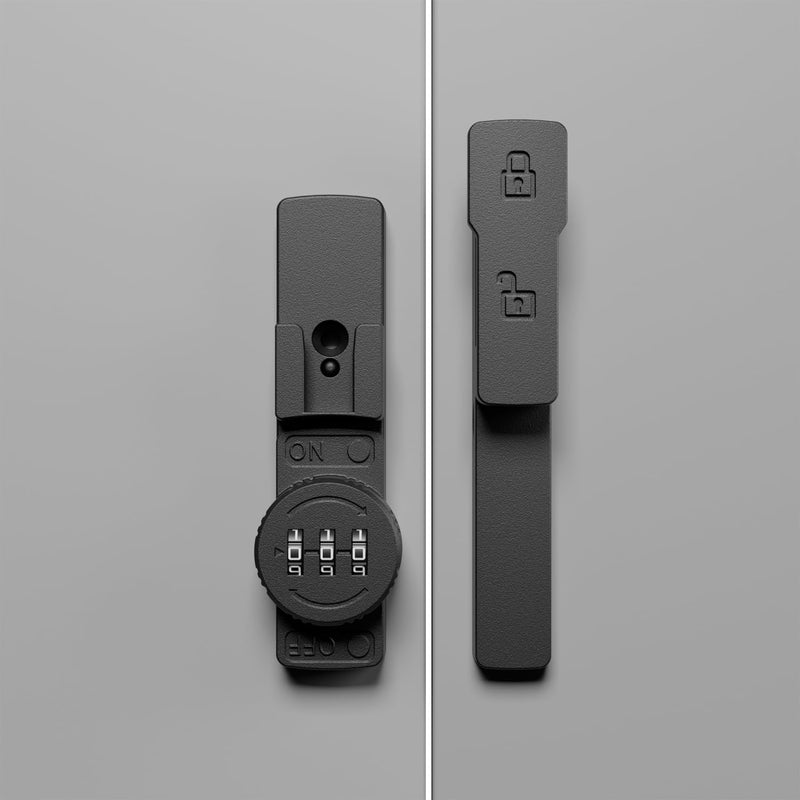 ETEKJOY Flip Latch Lock with Combination 90/180 Degree Sliding/Swinging Door Lock Latch Bolt for Gate Barn Garage Shed Window Cabinet 3-Digit Password Keyless (180 Degree, Black) 180 Degree