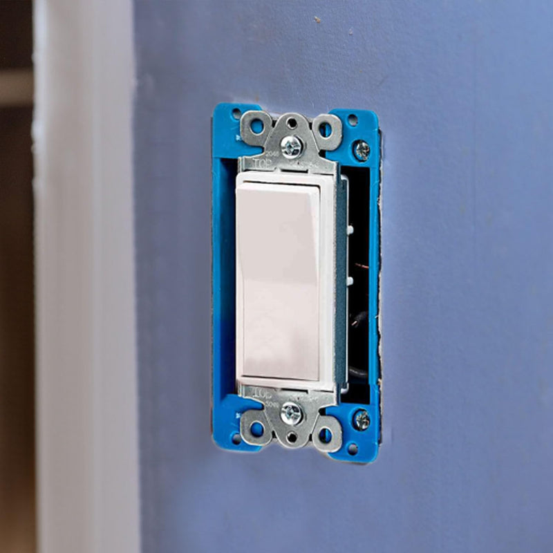 6pcs 1/2" Single Gang Receptacle Outlet Box Extenders, Electric Outlet Extender Box with 12 Screws Receptacle Extender for Electric Box and Electric Outlet Switches (Blue)