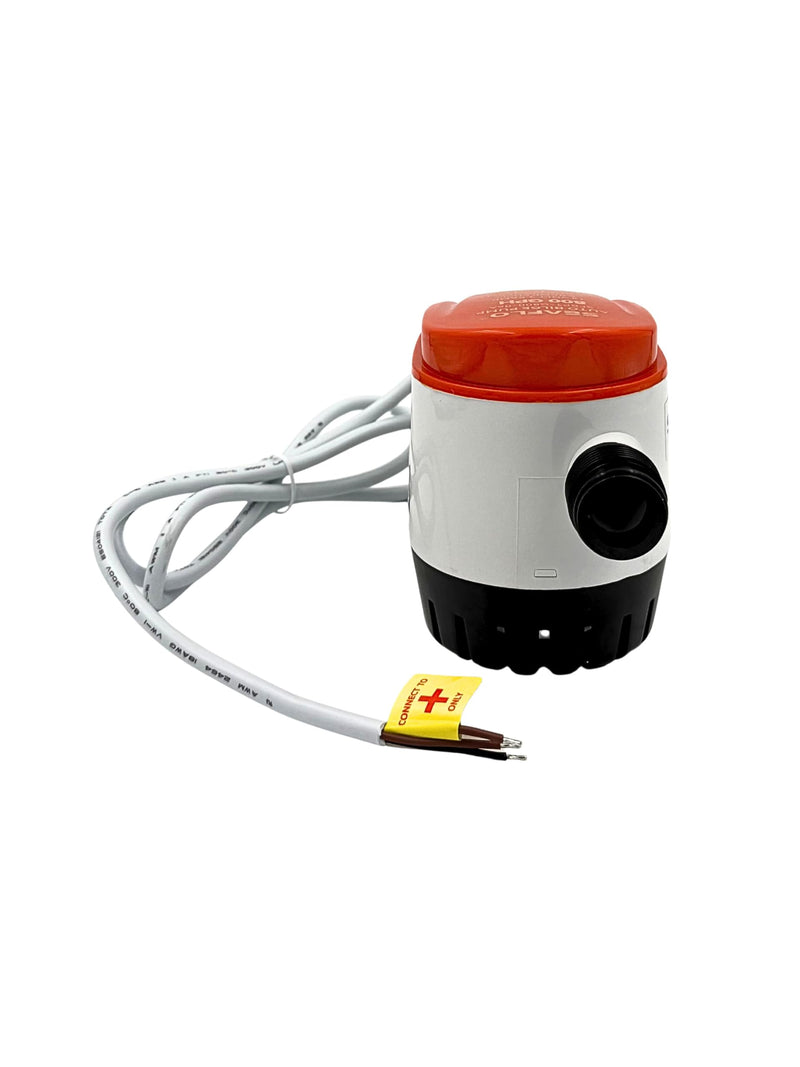 SEAFLO 06A Series Automatic Submersible Bilge Pump - 800 GPH, 12V, 3/4" Outlet, All-in-One Pump & Float Switch, Compact Marine Boat Yacht Bilge Pump - CE Rohs Certified, 4-Year Warranty
