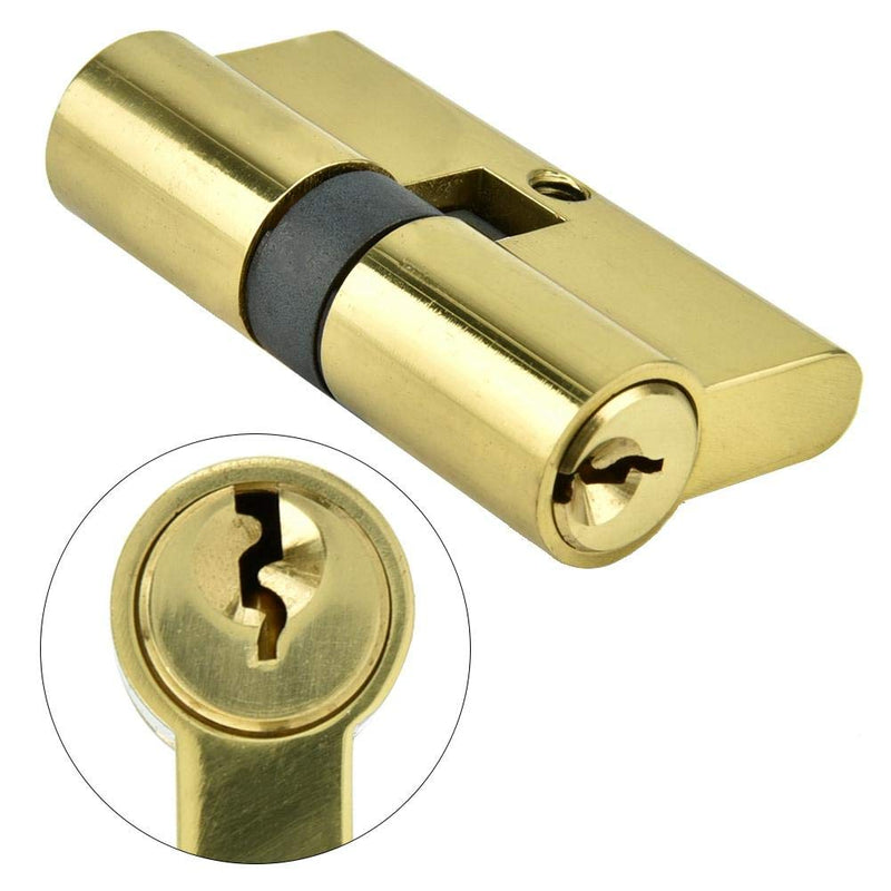 Sonew 60mm Copper Dual Open Lock Cylinder Anti-Theft Door Lock Cylinder with Keys Strong and wear not Easy to