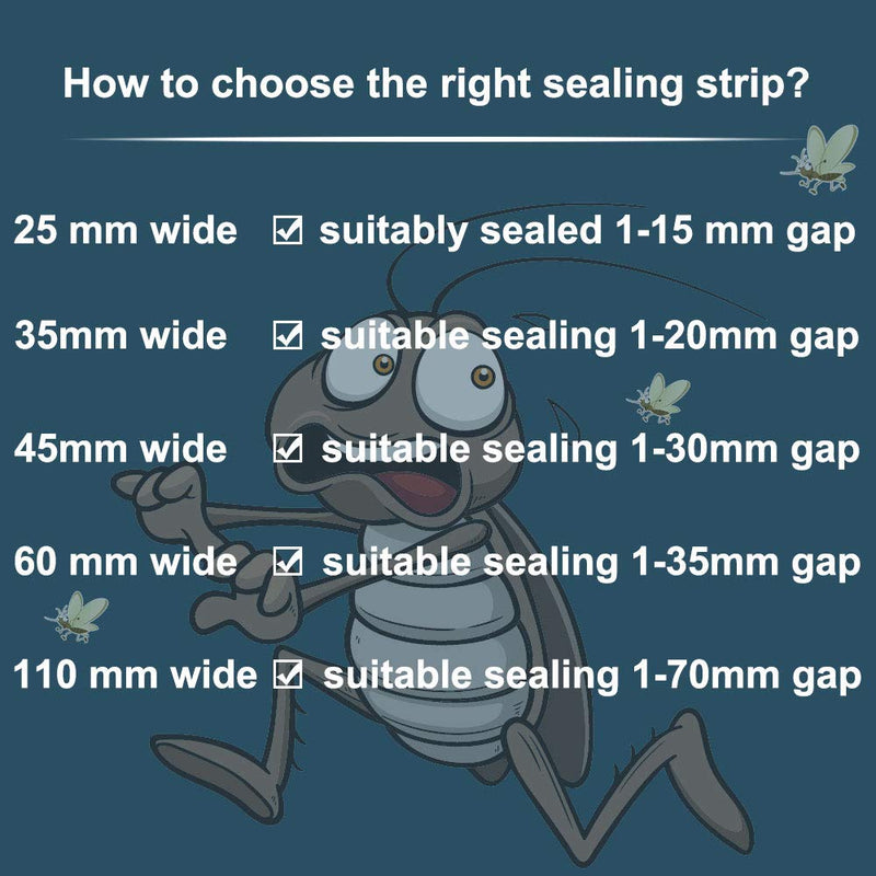 Silicone Seal Strip - 10M/33ft Weather Stripping Door Window Seal - Door Strip Bottom Draft Stopper (25MM, Transparent) 2pack