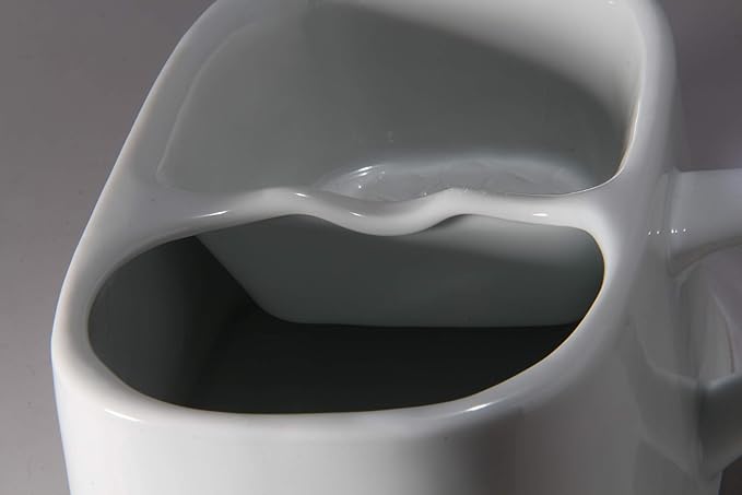 White Porcelain Thermal Shaving Cup, Arita Ware Frothing Mesh Shape, For Commercial Use, White - NewNest Australia