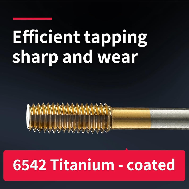 7Pcs Cobalt Forming Tap Set – 1/4-20, 1/4-28, 5/16-18, 5/16-24, 3/8-16, 3/8-24, 7/16-14 Inch Thread – Chipless Forming Design DRINYOUNG (Thread Forming Taps, 7pcs) Thread Forming Taps