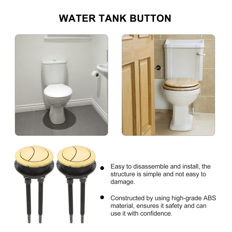 Angoily Dual Flush Valve Replacement Kit for 2-Piece Toilets, Universal Toilet Repair Kit with Push Button, Fill Valve, Gasket & Bolts,Compatible with Glacier Bay Household Accessory Replacemen