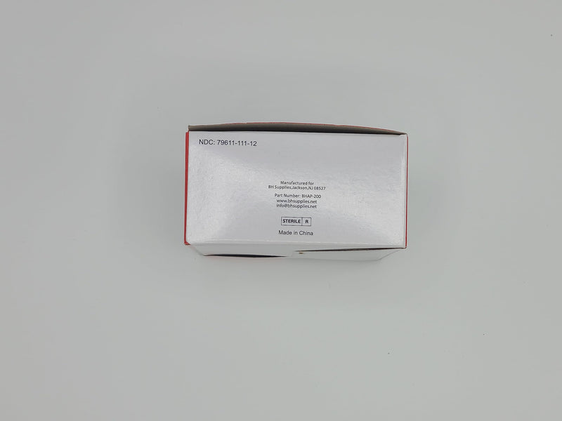 BH Supplies Alcohol Prep Pad Sterile, Medium 2-Ply, 200 Count - Saturated with 70% Alcohol