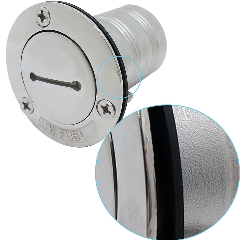 SHENGHUISS Boat Deck Fuel/Gas/Water/Waste Fill/Filler Tank Key Marine 316 Stainless Steel Deck Filler Marine Hardware for Yacht Caravan A-1-1/2 inch Fuel Straight