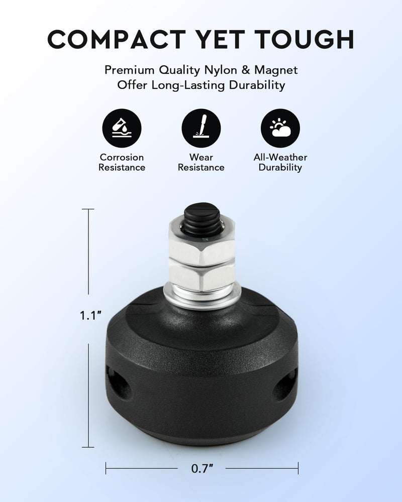CO-Z Magnetic Limit Switches, 2pc Round Switch Magnet Set for Sliding Gate Opener, 1200G Automatic Gate Opener Replacement Magnetic Limits, Nylon Gate Magnets Gate Opener Accessories for Home Garage