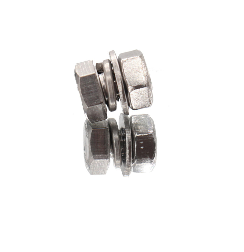 binifiMux 10-Pack M8 x 20mm Hexagon Screws Hex Bolts with M8 Hex Nuts M8 Flat Washers/Spring Lock Washers Set, 304/18-9, Plain Finish M8 x 20mm 40pcs - NewNest Australia
