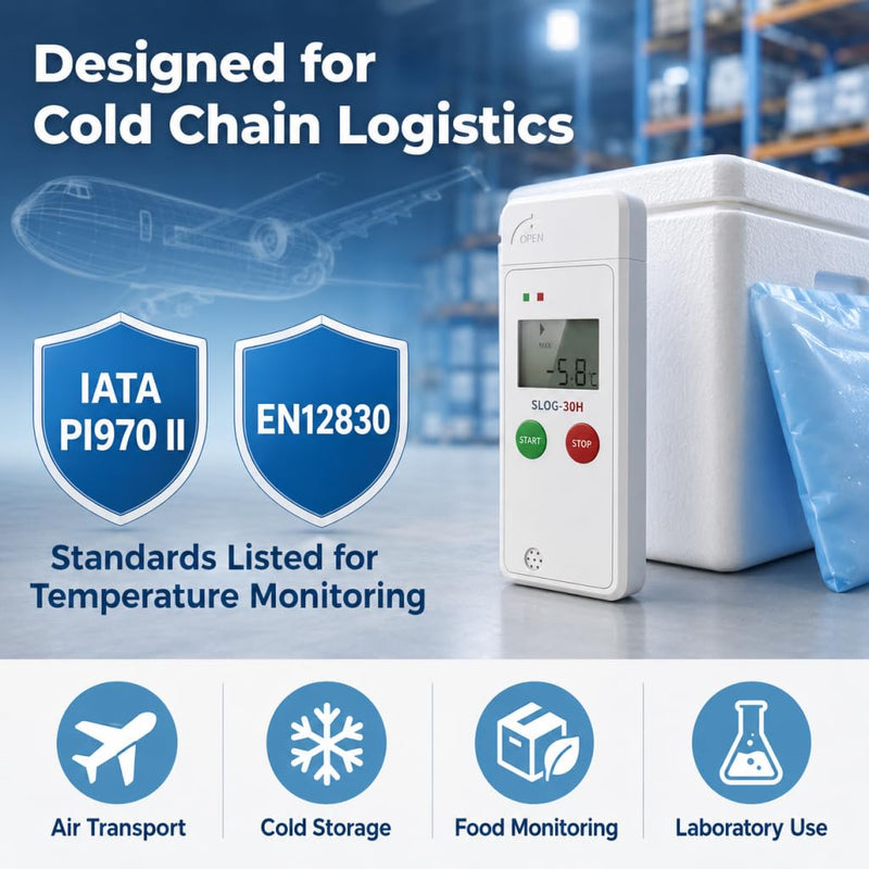 USB Temperature Data Logger,Temperature Recorder with 65000 Points,Auto PDF Report,180days Cold Chain Refrigerator Thermometer