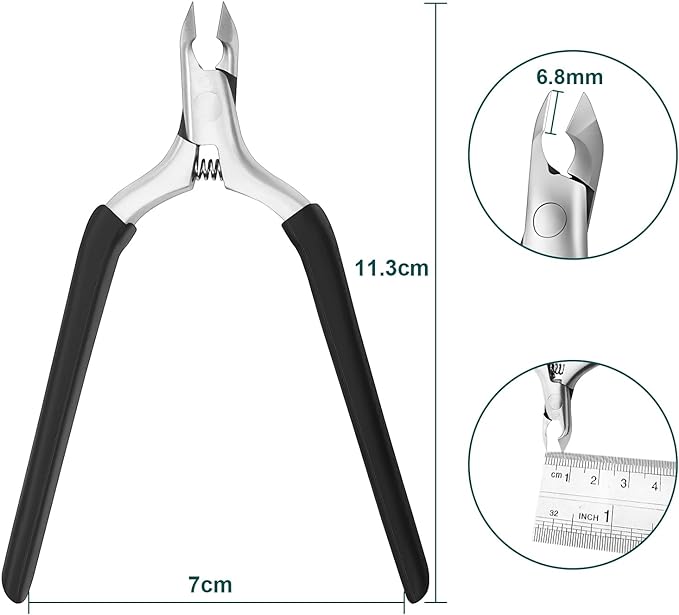 CGBE Cuticle Nippers Cuticle Nippers Cuticle Nippers Cuticle Removal Professional Anti-Slip Silicone Stainless Nail Nippers (Black) - NewNest Australia