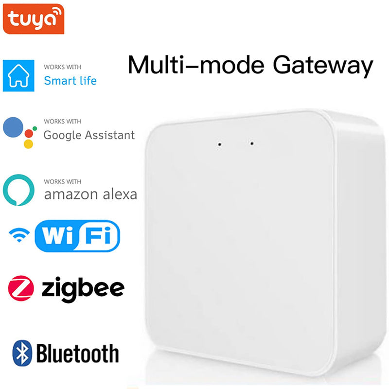 ZigBee & Bluetooth Mesh Gateway Hub: Multi-Protocol Smart Hub Gateway, Tuya ZigBee Hub Voice Control via Alexa & Google Home, Wireless Remote Controller Support All Tuya Smart Products Bluetooth+Zigbee Hub
