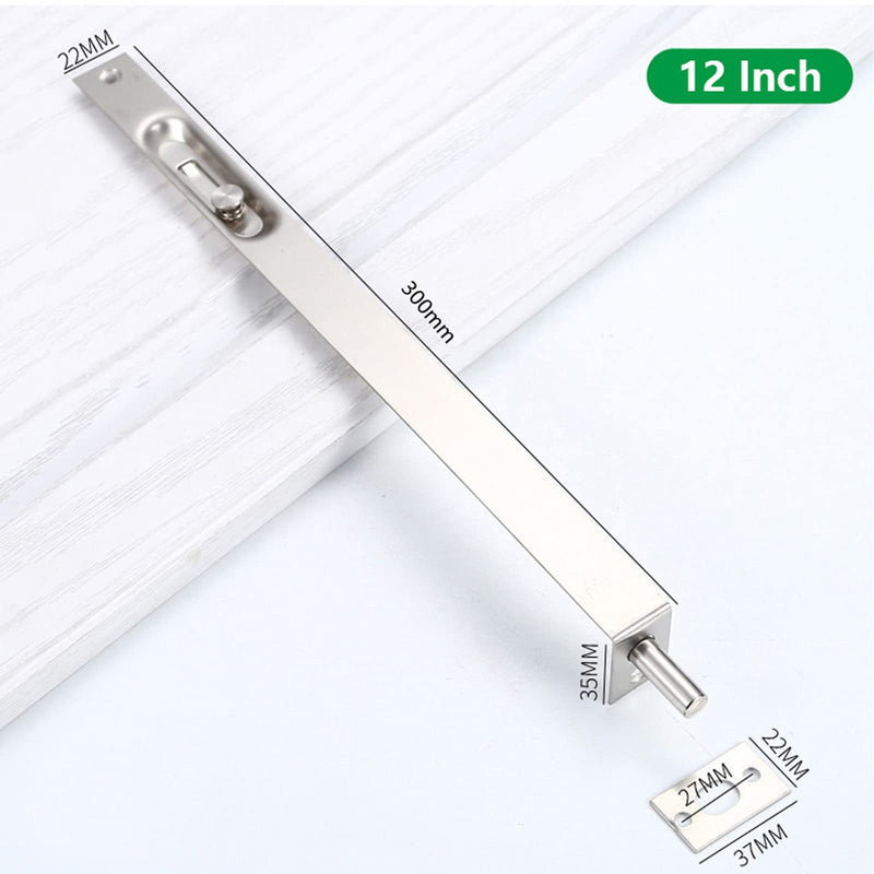 12 Inch Stainless Steel Concealed Door Lock Flush Slide Latch Bolt with Screws Bronze (4 Pieces) 12 Inch