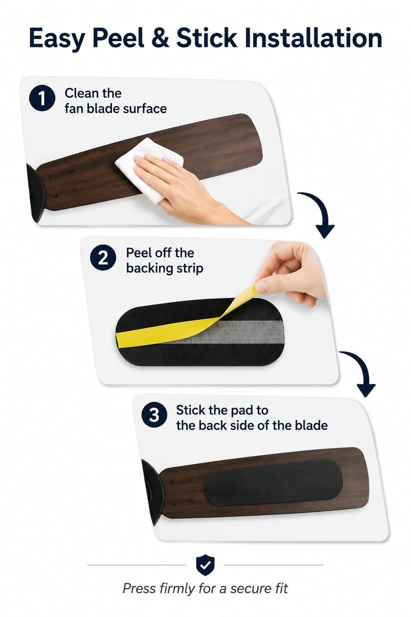 Ceiling Fan Filters for Blades,No-Residue Activated Carbon，5 Pack