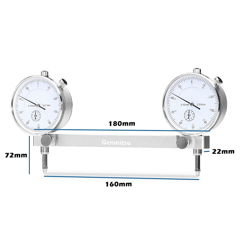 Genmitsu CNC Milling Machine Tramming Tool, Pro Calibration System with 1/2", 1/4", 1/8" Shank and 0.001" Precision Indicators, Ideal for Squaring, Leveling, and Machine Calibration