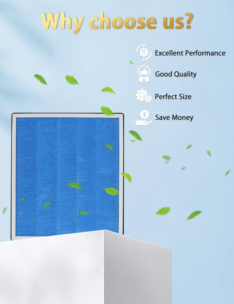 H7123 HEPA Filter Compatible with Govee Life H7123 and Homvana H211/H211S Air Purifiers, 4-in-1 True HEPA and High-Efficiency Activated Carbon Filter, 2 Pack 2 pack filters