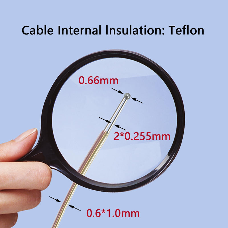 5pcs Pack High Accuracy K Type Mini-Connector Thermocouple Temperature Probe Sensor, 1 Metes Long Measure Range -40°C~260°C (-40°F~500°F)