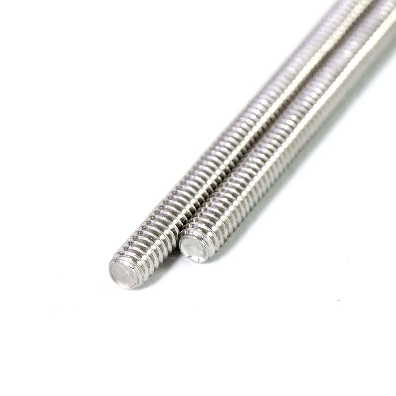 Stainless Steel Fully Threaded Rod, 1/4" -28 Thread Size, 12" Length, Right Hand Threads, 4 Pieces