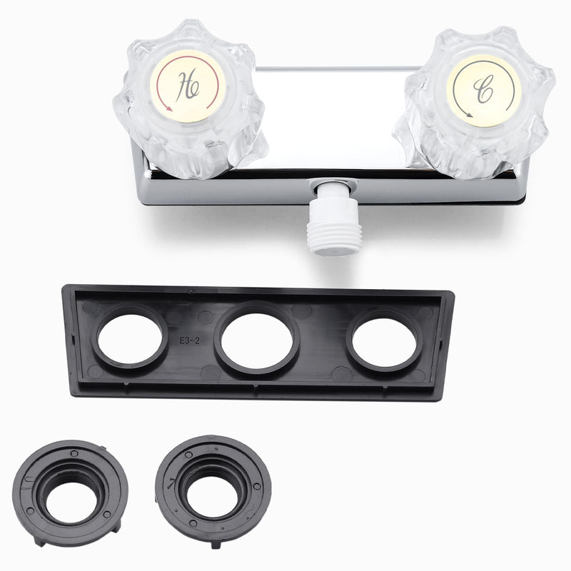 RV Shower Faucet, Camper Shower Faucet, RV Shower Replacement Valve Diverter, Bathroom Shower Mixing Valve Control for RV, Camper Van, Travel Trailer, Motorhome Chrome