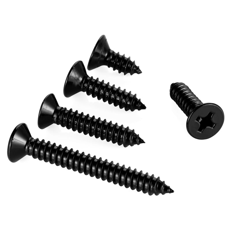 100PCS #6 x 1" Flat Head Sheet Metal Screws Phillips Drive Wood Screws, Black Oxide 304 Stainless Steel 18-8, Self Tapping 100 #6×1" (100 pcs)