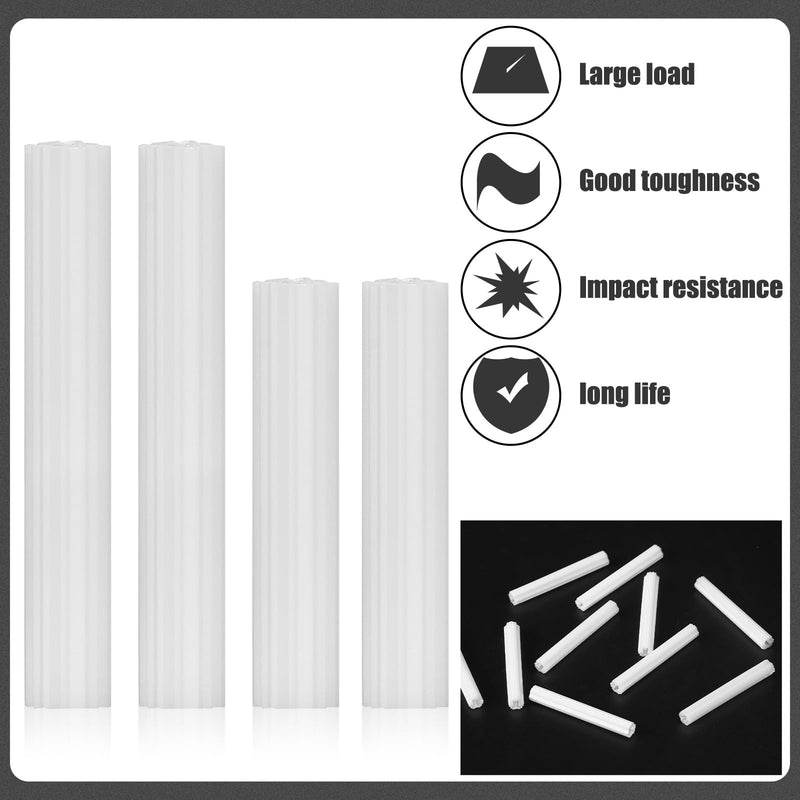 200 Pcs Expanding Plastic Screw Anchors 3/16" Hole White Plastic Anchors for Concrete Masonry Tile Cement Bolt Expansion Tube for #4,5,6 Screws, Fix to Wall Drywall or Other (1-1/2") 1-1/2"