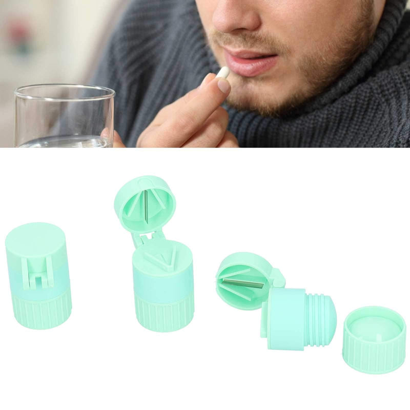Pills Crusher with, Easily Grind Fine Powder, Tablet Subpackage for Easy Storage and Portability (Green) Green