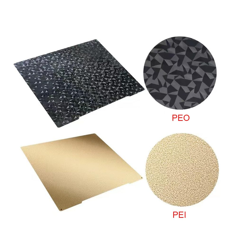 PEI PEO Sheet Spring Steel Flexible Platform for Prusa I3 MK3 MK3S MK3S+ MK4 MK2.5S 241x254MM Build Plate Heated Bed One Side Textured PEI and One Side Smooth Board PEO for 3D Printer 254x241