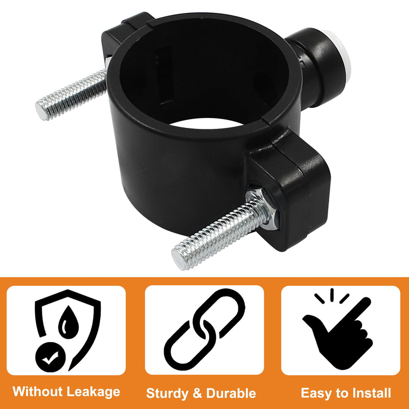 Drain Saddle Valve, 3/8" Plastic Quick Connect Water Filters Valve Clamp Hose Pipe Adapter for Under Sink Reverse Osmosis System 1 3/8" - NewNest Australia