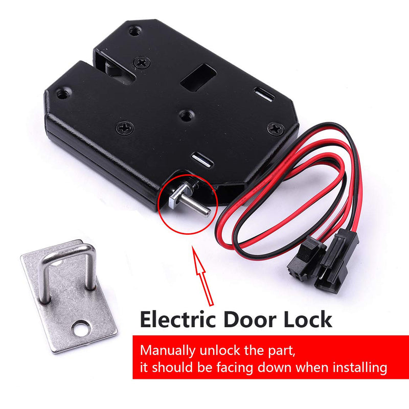 ATOPLEE Electronic Cabinet Lock,1pcs DC 12V 2A Carbon Steel Solenoid Cabinet Spring Lock for Cabinet Drawer Locker (73X 58 X 13mm) 73mm X 59.5mm X 13mm