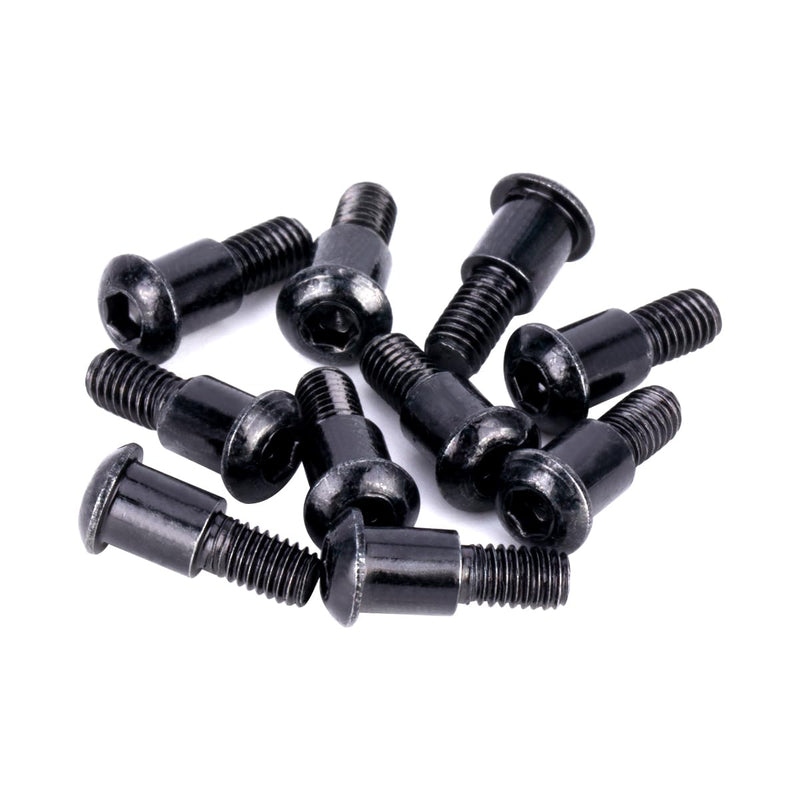 10Pcs M3x4x10mm Hex Buttonhead Incision Kingpin Shoulder Screws for Axial SCX10 AR44 AR45 Capra F9 Portal Axle Upgrade Parts(10PCS Silvery) 12pcs Grey