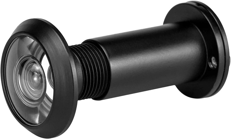 Earl Diamond - Peep Holes for Door, Solid Brass 200-Degree Door Viewer Peephole with Heavy Duty Rotating Privacy Cover for1-3/8" to 2-1/6" Doors Doors for Home Office Hotel, Black