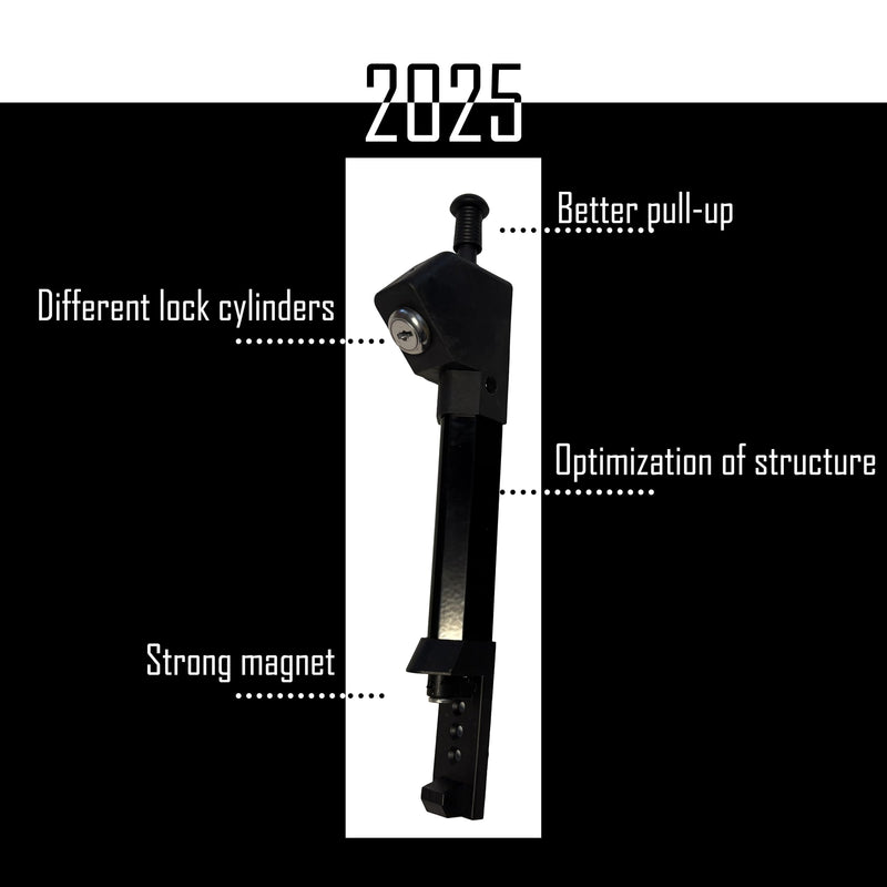 Gate Latch Magnetic Top Pull Latch Keeper for Swimming Pool or Garden or Fenced Safety Outdoor Gate Latch 21 Inch Black Magnalatch Gates for Kid & Pet Safety