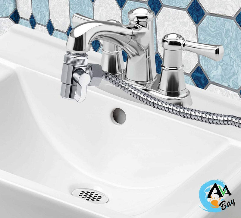 AVAbay® Sink Faucet Handheld Bidet Sprayer for Toilet I Bidet Attachment for Warm & Cold Water I Long 80" Hose Perfect for Feminine Hygiene, Cloth Diaper, Bathroom Toilet Cleaning Faucet Bidet Sprayer