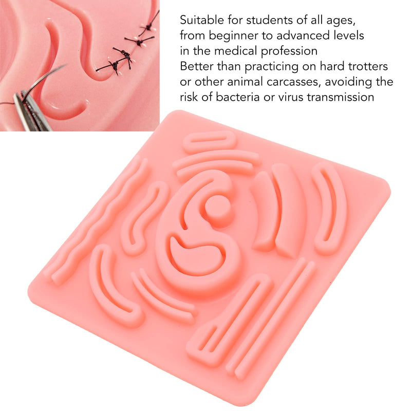 3D Silicone Laparoscopic Suture Simulation Pad with PreCut Wounds for Suture Practicing to Student Doctor Nurse Teaching Not Easily Separate, Tear or Rip