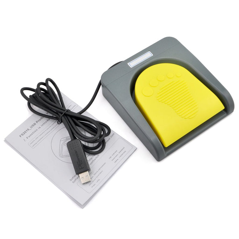 iKKEGOL USB Single Foot Switch Control One Key Customized Computer Keyboard Action Pedal HID Grey