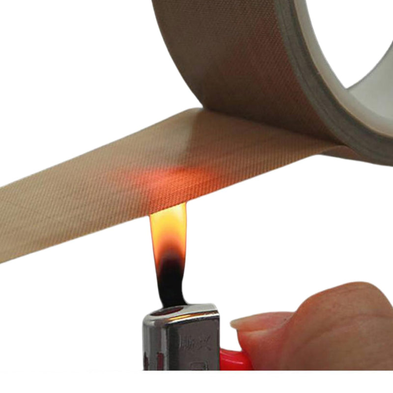 Teflon Adhensive Tape, 2" X33Ft PTFE High Temperture Tape for Sealer Machine, Insulation PTFE Coated Fiberglass Adhesive Tape (Brown) Brown - NewNest Australia