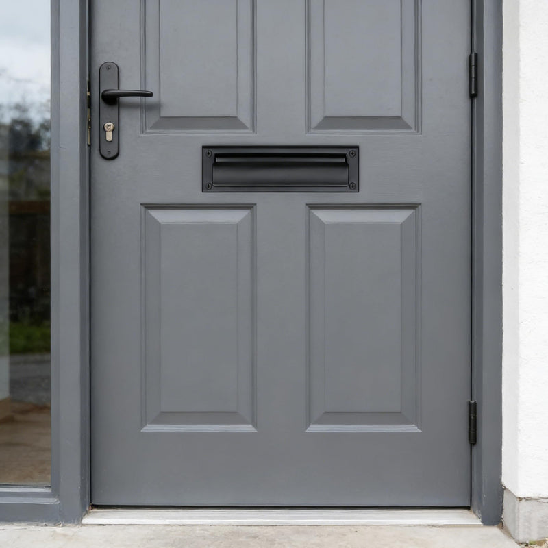 1 Pack Mail Slot, 13 inch, Upgrade Well Made Stainless Steel Door Mail Slots for Front Door, Matte Black
