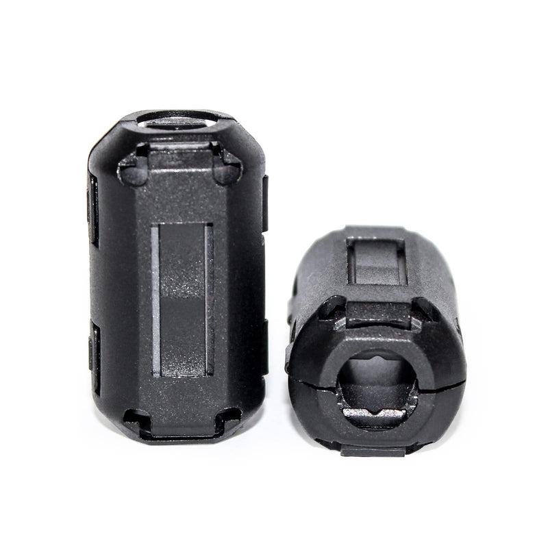 TOJOIN 10PCS Ferrite Bead Clip on Ferrite Core RFI EMI Noise Suppressor Ferrite Rings Cable Clip for Phone, TV, Speaker, USB Radio, Audio Equipment 13mm Inner Diameter Black 13mm-10pcs