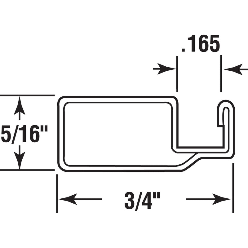 Prime-Line MP14071 Aluminum Screen Frame, 5/16 x 3/4 x 72 In, 20 Pack