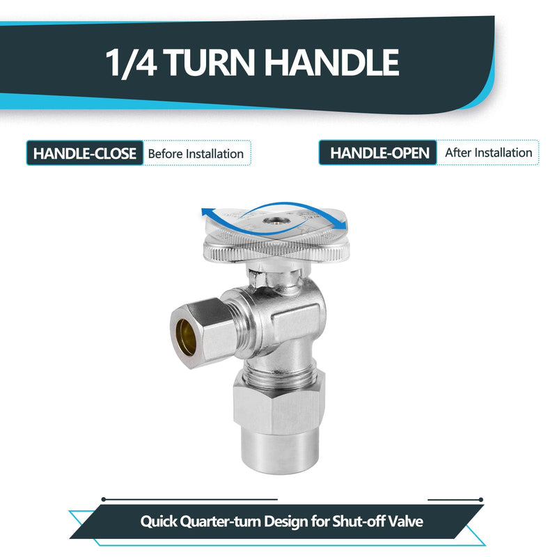5Pack Seelink 1/2"CPVC x 3/8"OD Compression Angle Stop Valve(VALVE070-5) 5 1/2"CPVCx3/8"OD