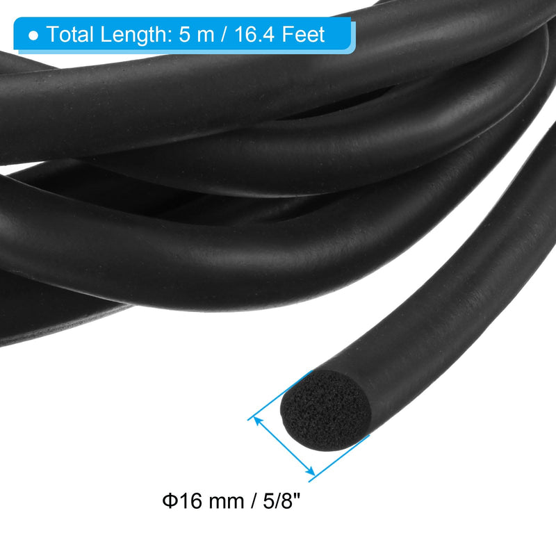 PATIKIL 5/8 Inch x 16.4 Feet Backer Rod, Foam Rope Caulk Crack Joint Filler Roll Seal Weather Strip for Home Construction, Black
