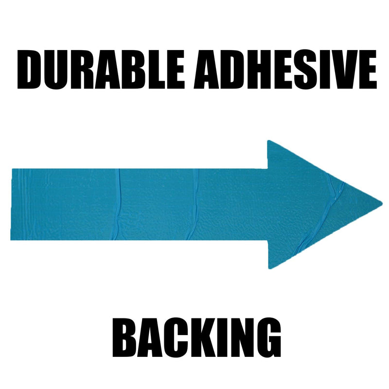 DuraMark Red 10 Inch Thin Stem Arrows for 5S Lean Organization Floor Marking Have Heavy Duty Industrial Adhesive with Removable Poly Liner (Pack of 5) (Pack of 5)