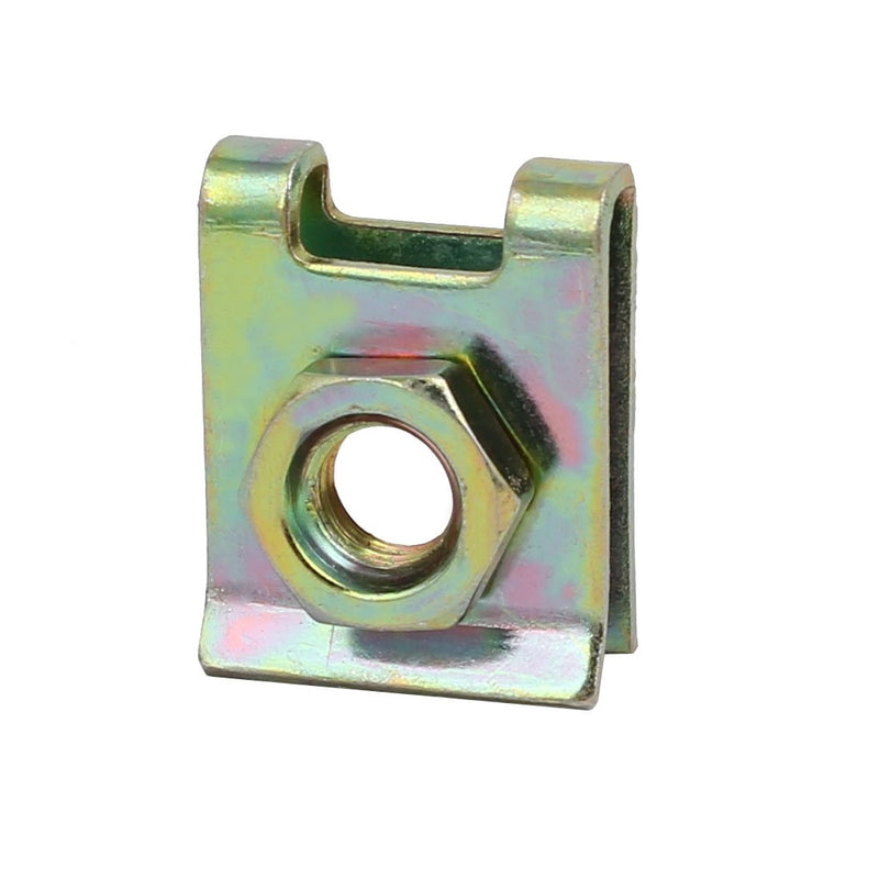 uxcell 20pcs Spring Steel Speed Fastener U Nut Clip Brass Tone for M6 Screw