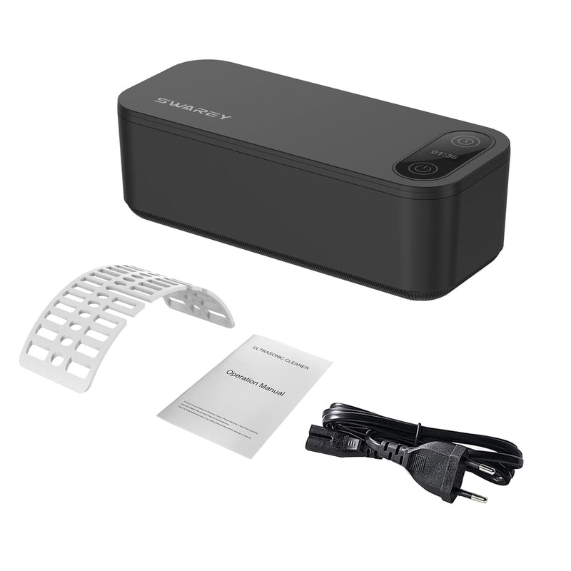 Ultrasonic Retainer Cleaner Jewelry Rings Dentures 23oz (680ML) 360° Deep Cleaning 45KHz Professional Lab Ultrasonic Glasses Cleaner with 5 Digital Timer and Watches Stand Sonic Cleaner Machine 680ML