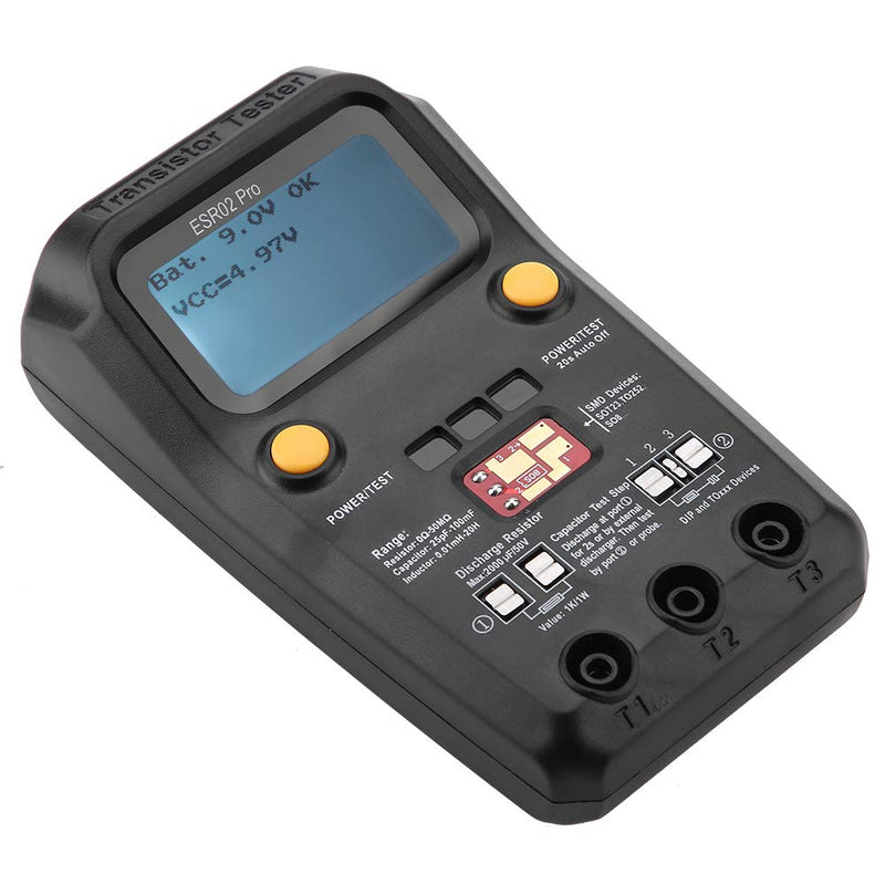 Transistor Tester, ESR02 Pro Digital Transistor Capacitor Tester SMD Chip Component Inductance Meter LCR Meter LCR Tester Electronic Component Tester, Digital Transistor Tester