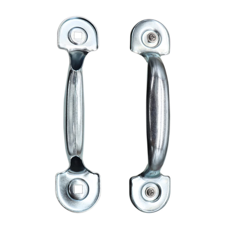 Xadnitu Garage Door Handle, Bottom Lift Handle for Most Gate Handles Replacement, Heavy Duty Door Pull Handle for Garage Outdoor Closet (2 Pack) Silver
