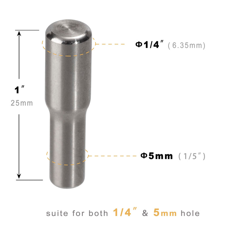 whitesnow 5mm 1/4 Inch Stainless Steel Metal Shelf Pegs Pins Replacement Kitchen Cabinet Shelves Support Holders for Bookshelf Bookcase Cupboard Adjustable Wood Glass Shelving, Pack of 12 Stainless 12 pack