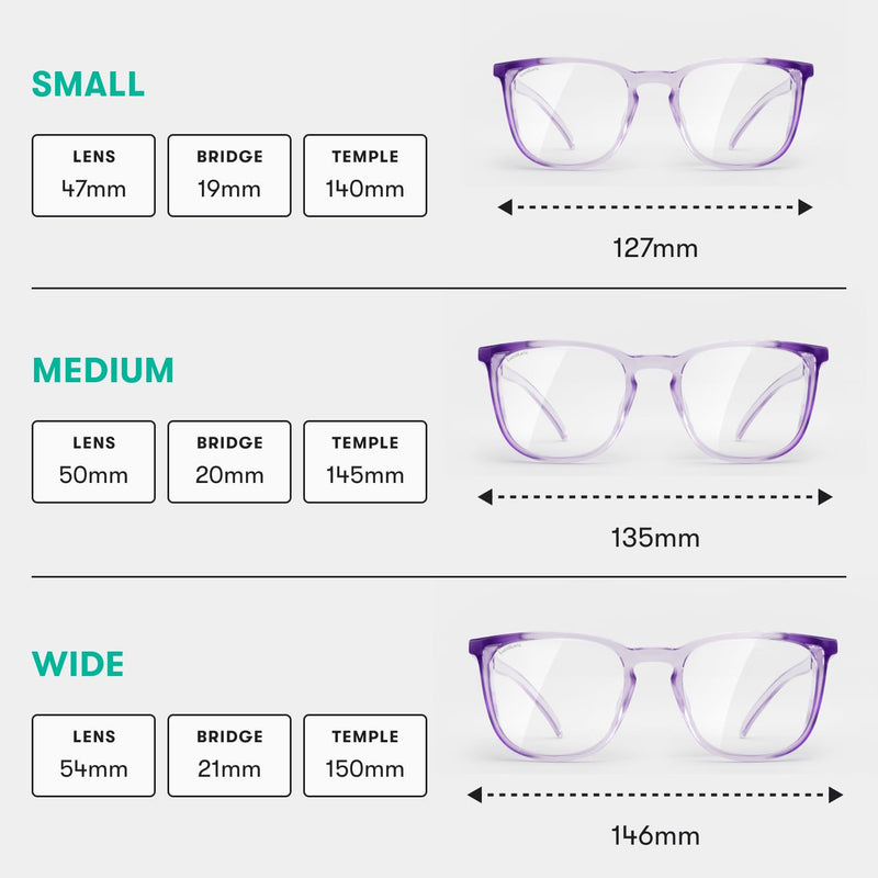 Stoggles Square Z87.1 Certified Polycarbonate Safety Glasses, Scratch & Shatter-Proof, Blue-Light & UV Blocking Lens, Top & Side Shields, Anti-Fog Dip Coated, Durable, Protective & Stylish Eyewear Medium Lilac
