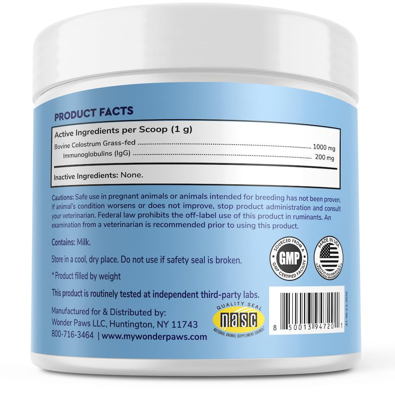 Grass-Fed Colostrum Powder Plus Omega Max Fish Oil - for Dog’s Immune Support, Skin, Allergies, Joint Care and Overall Health – Colostrum 3.20 Ounces - Omega Max 16 Ounces - PawsPlanet Australia