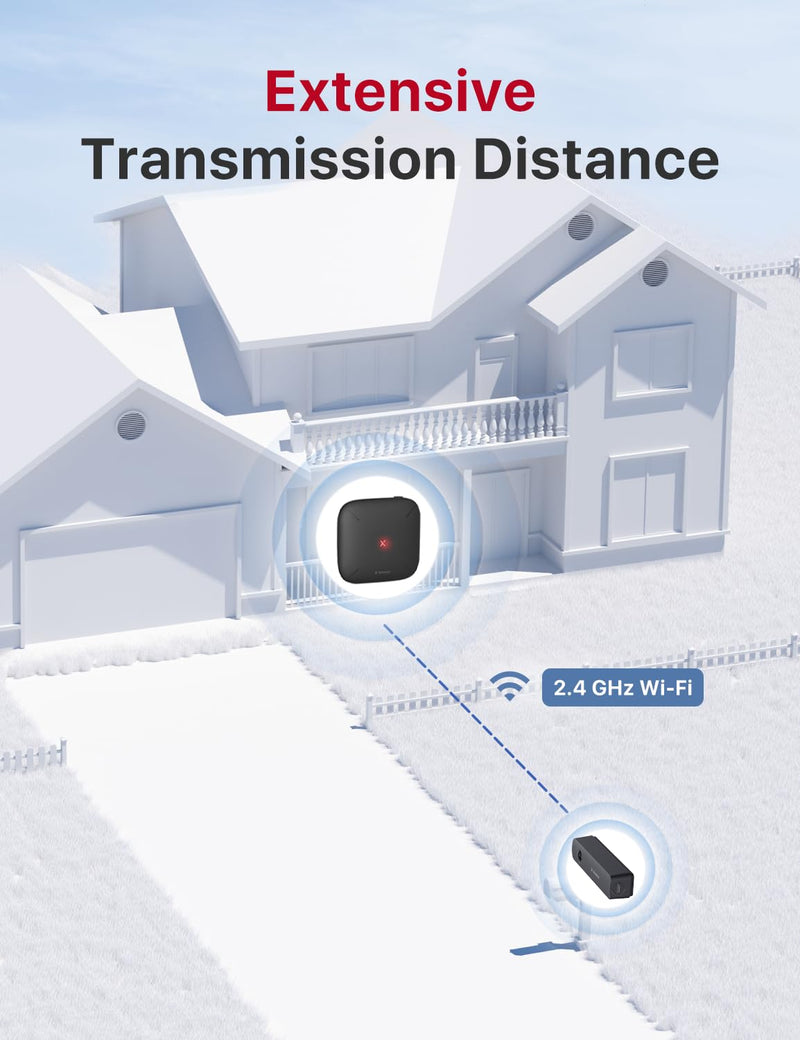 X-Sense Smart Mailbox Alarm, Wireless Long Range Mailbox Alert, Mailbox Sensor with SBS50 Base Station for Delivered Mail, SMA11