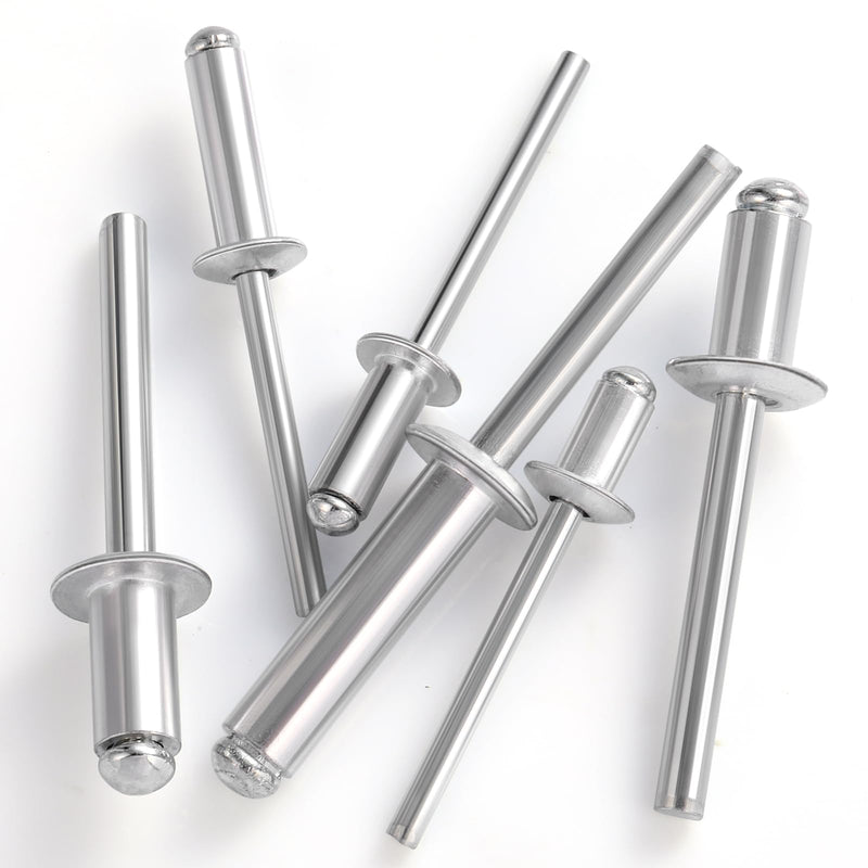 (270Pcs) 1/8" x 3/8" Aluminum Blind Rivets, 3.2 x 10mm Pop Rivets,Rivets for Metal,Silver-(VG10102) 1/8" x 3/8"(270pcs) Silver